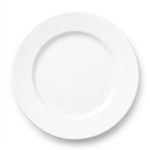 White round plate